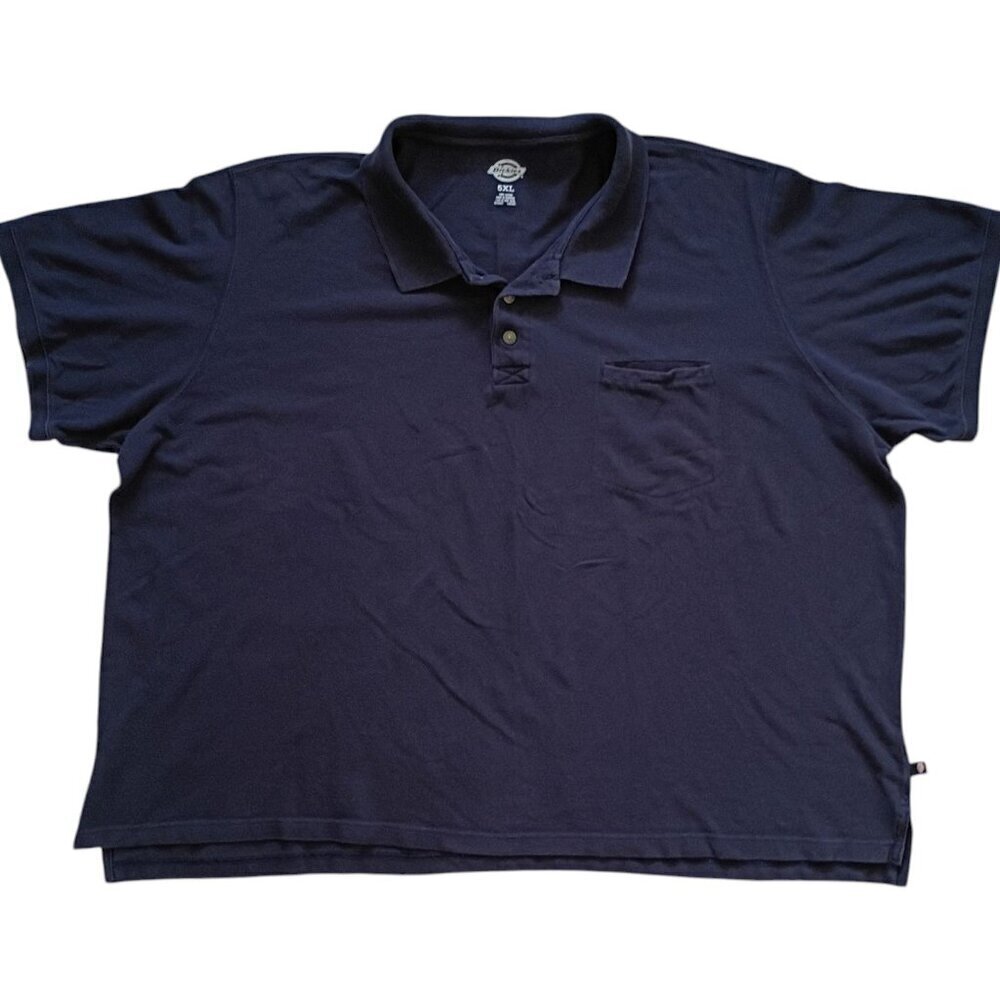 Dickies Men's 5XL Black Polo Shirt Workwear Golf Casual Short Sleeve Big & Tall